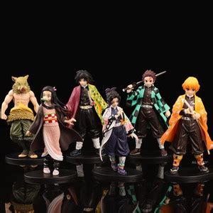 AG MOTO Demon Slayer Anime Action Figures Set 15cm Tanjiro Zenitsu ...