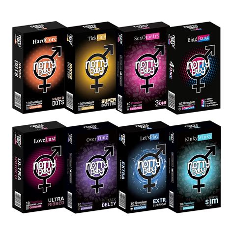 Buy NOTTY BOY Assorted Honeymoon Condom For Men - Super Dotted, Climax ...