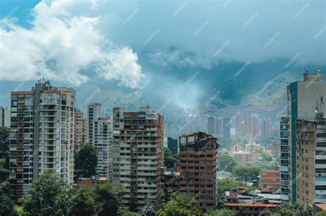 Caracas Venezuela City Skyline View of the Capital City of Venezuela | Premium AI-generated image