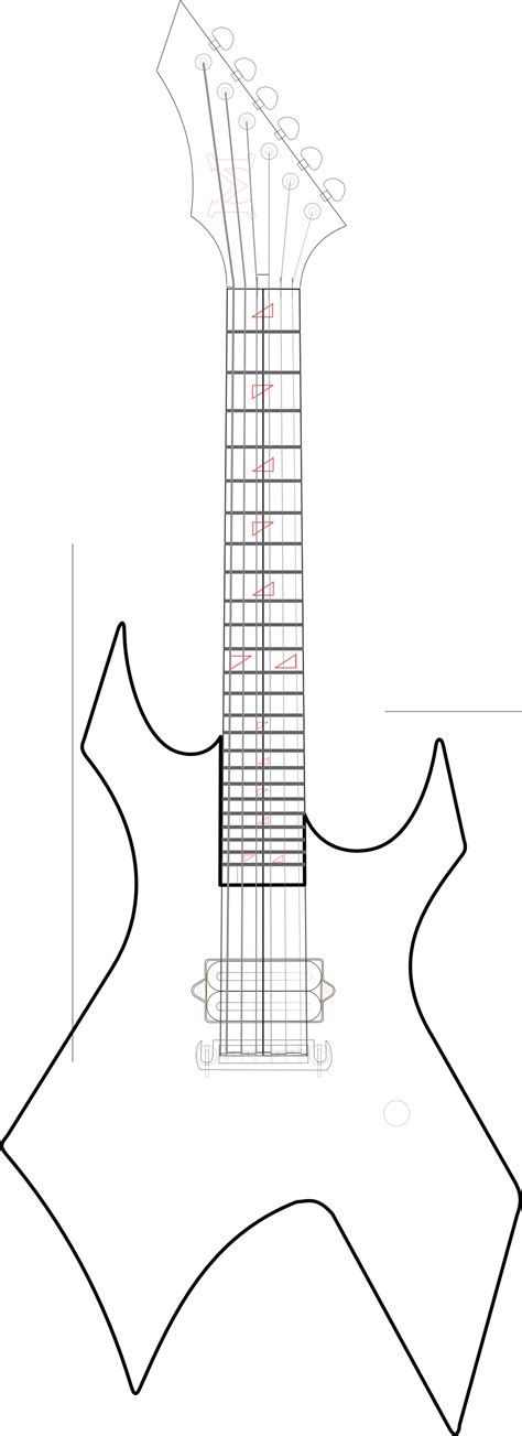 Electric Guitar Outline Drawing at PaintingValley.com | Explore ...