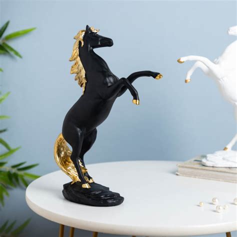 Home Decor - Horse Sculpture Black For Room Decor | Nestasia