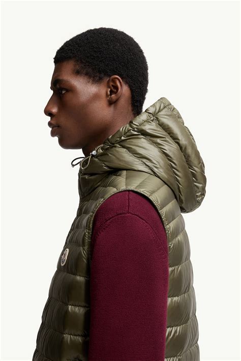 Olive Green Orant Hooded Down Vest - Vests for Men | Moncler SG