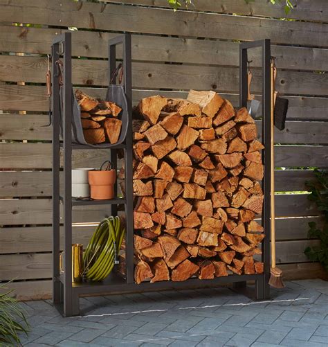 19+ Indoor & Outdoor Firewood Storage Ideas - Making Manzanita