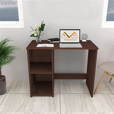 Alpine Willow Multipurpose Engineered Wood Finish Office/Study Table ...