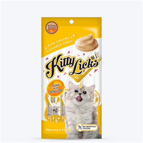 Rena's Kitty Licks Tuna With Scallop Flavour 15gm x 4 tubes