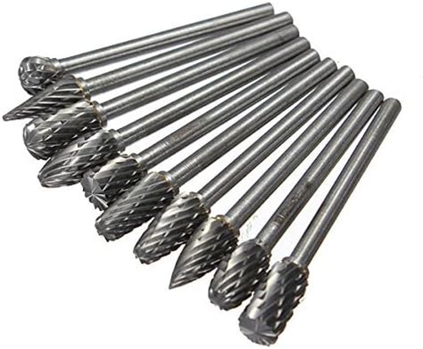 AASONS High Speed Metal File Burr Drill Bit Set Metal Working Rasps 1/4 ...