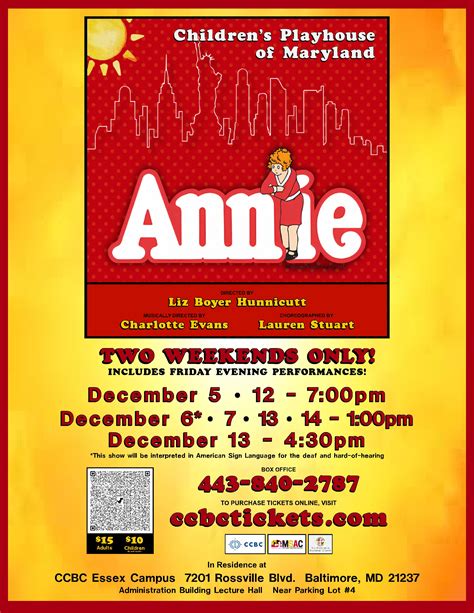 Dec 12 | Annie - LIVE ON STAGE | Dundalk, MD Patch