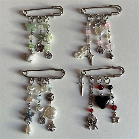 Cute Safety Pin Charms! [SINGLE] Super cute as bag... | Depop | Diy bag ...