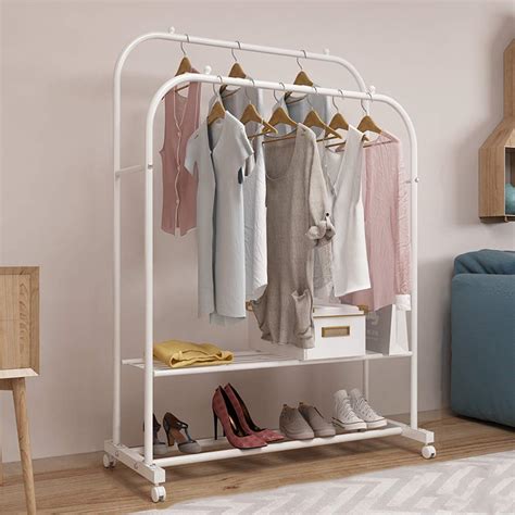Buy Clothes Rack with Wheels, Clothes Rail, Hanging Clothes Storage ...