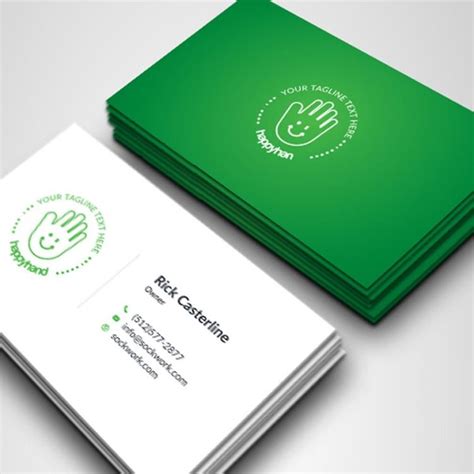 Creative Green Accent Business Card Template