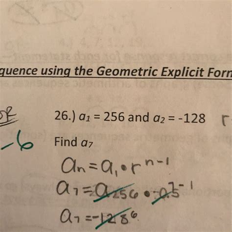 Find the specified term in each sequence using the Geometric Explicit Formula - brainly.com