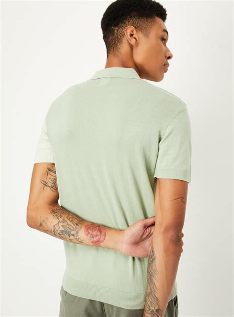 Buy Men Colourblocked Flat Knit Polo T-shirt Online at just Rs. 899.0 ...