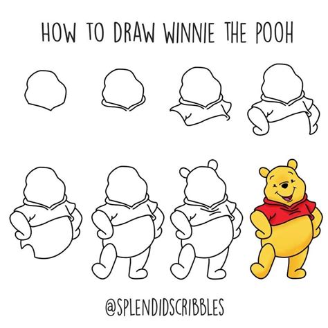 how to draw winnie the pooh | Winnie the pooh drawing, Easy disney ...