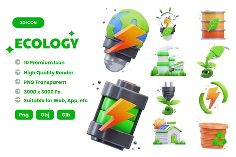 Ecology 3D Icons — Teletype