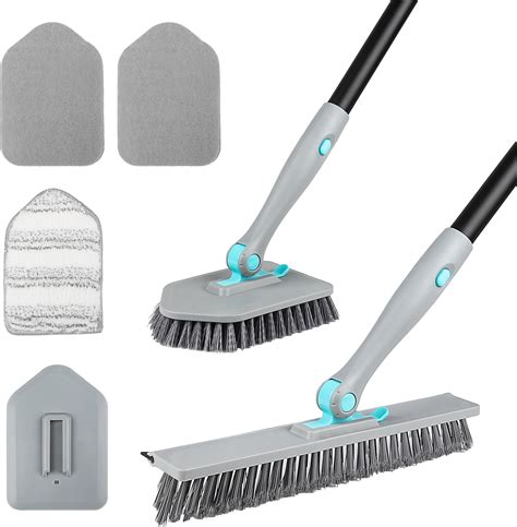 Amazon.com: AIR U+ Floor Scrub Brush with Long Handle, Household ...