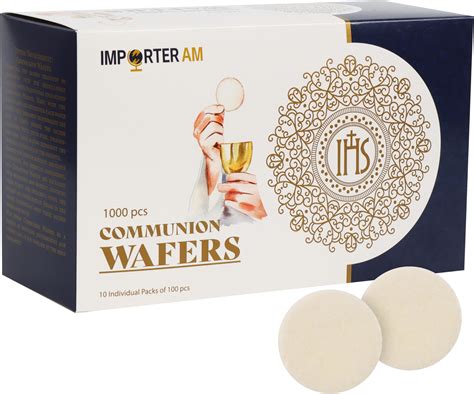 Amazon.com: Church Communion Wafers Round with Cross Design Unleavened ...
