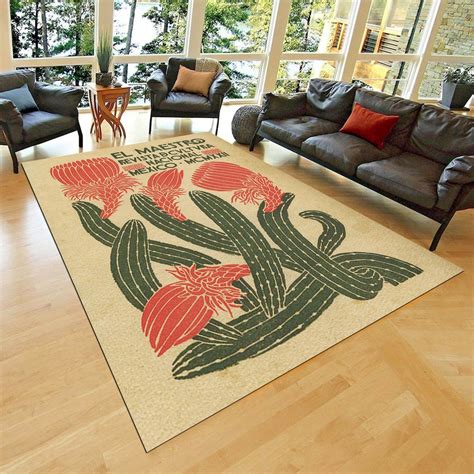 Buy Mexican Exhibition Rugs, El Maestro Rugs, Home Floor Decor, Cactus ...