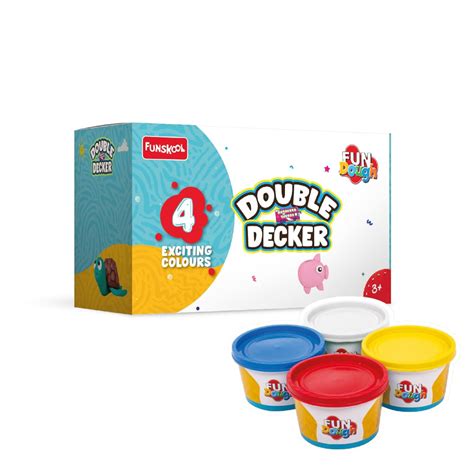 Funskool Fundough Double Decker, 4 tubs of Dough | Buy Online at — Toycra