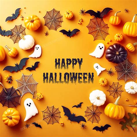 Halloween background with Pumpkins, Bats, and Spider web vector ...