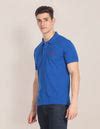 Buy Men Pure Cotton Slim Fit Polo Shirt Blue|U.S. Polo Assn. India