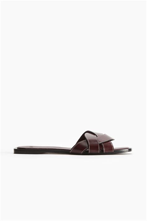 Braided sandals - Burgundy - Ladies | H&M IN