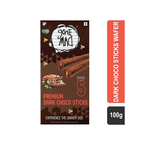 Gone Mad Gang of 5 Premium Dark Choco Sticks Wafer