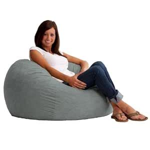 Big Joe Small Fuf in Comfort Suede, Steel Grey : Amazon.in: Home & Kitchen
