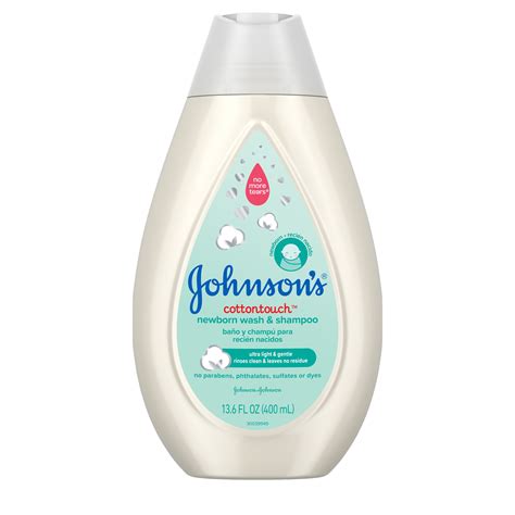 Johnson's CottonTouch Newborn Baby Wash & Shampoo, 13.6 fl. oz ...