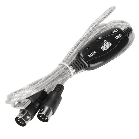 Ubervia® MIDI to USB Cable, 16 Channels USB PC Interface with LED Power ...