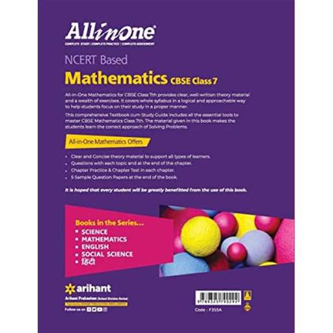CBSE All In One NCERT Based Mathematics Class 7 for 2022 Exam (Updated ...