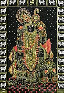 DollsofIndia Krishna as Dwarkanathji - Glitter Painting on Velvet ...