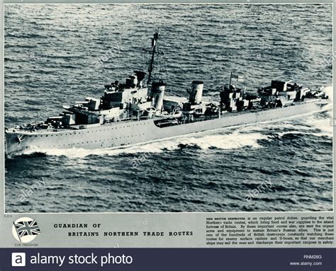 Destroyer, British World War 2 Public Information propaganda poster ...