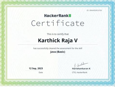 Image result for Java Programming Certificate From HackerRank