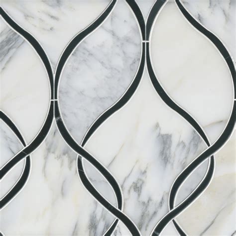 Bette Marquina Marble Mosaic Floor Tile - The Tile Shop