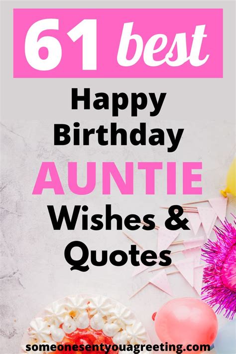 61 Awesome Happy Birthday Auntie Wishes, Messages and Quotes