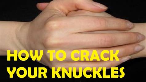 how to crack your knuckles very easy tutorial - YouTube