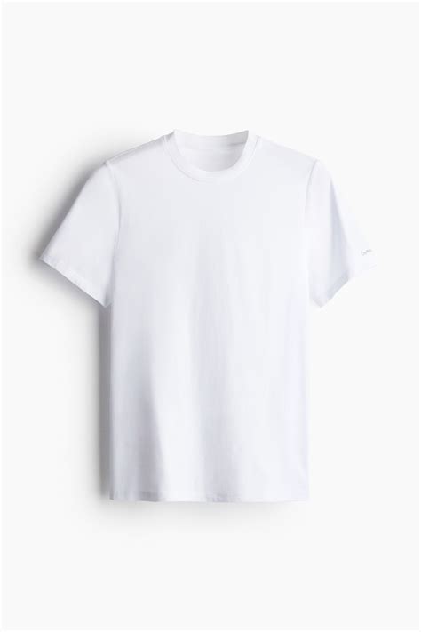 Men’s White Regular Fit Sports top with DryMove™ | H&M IN