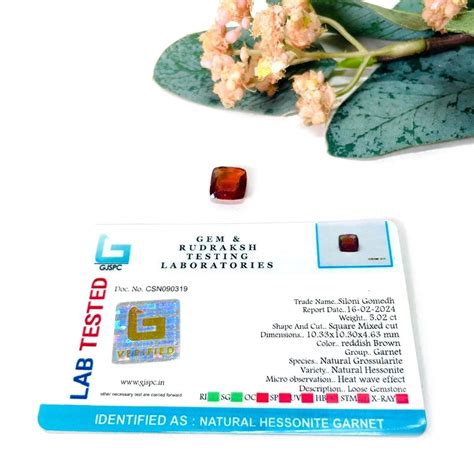 Certified Hessonite Garnet | Gomed Gem Stone for Evil Eye Protection