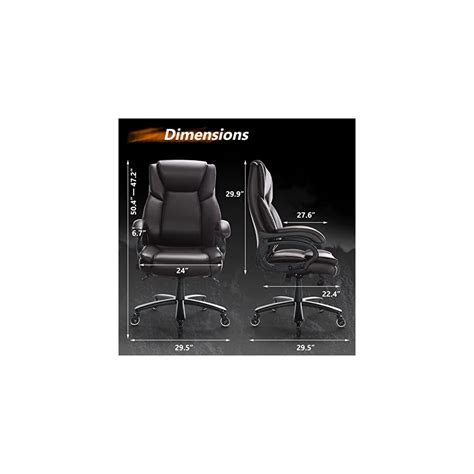 Buy Waleaf Big and Tall 500lb Home Office Chair, Executive Desk Chair ...