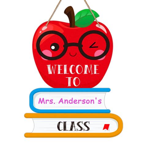 Flyab Welcome Sign For Classroom Door Decorations 11 5 Personalized ...
