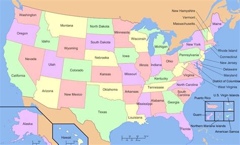 52 states of america list - Brainly.in