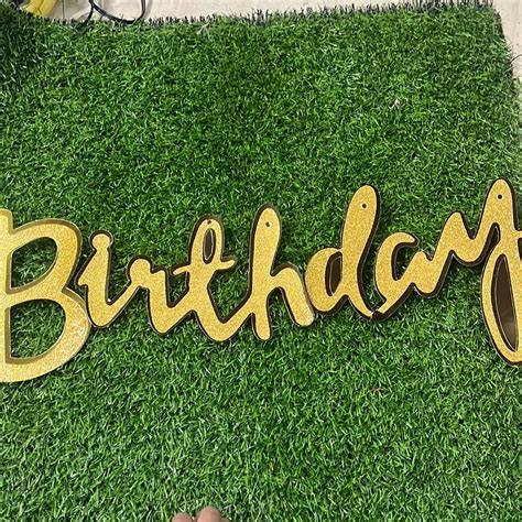 Happy Birthday Glitter metallic Banner – KnowHowArtCraft