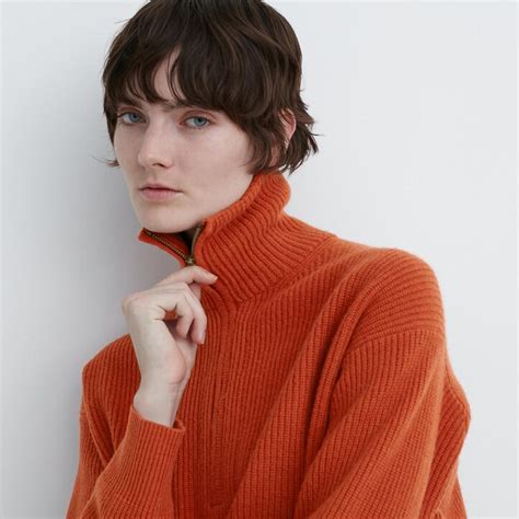 Uniqlo Premium Lambswool Half Zipped Jumper Outlet Mall - Uniqlo Women ...