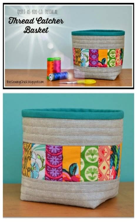 Thread Catcher Basket FREE sewing tutorial - Sew Modern Bags