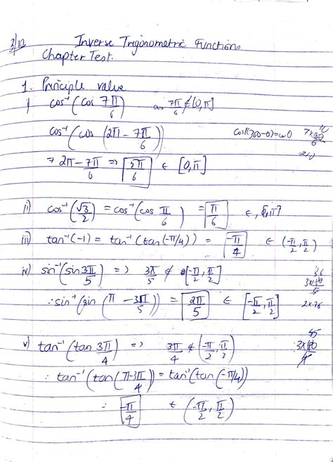 Inverse Trigonometric Functions- Class 12 Level - ...-: = = = tD ...