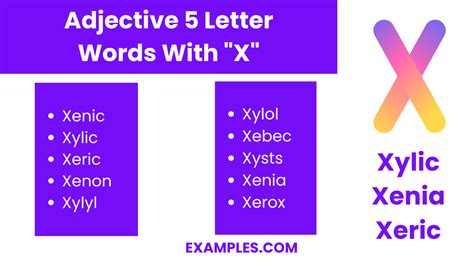 Adjective For Letter X at Laura Burke blog