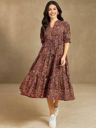 Presha Women Fit and Flare Multicolor Below Knee Dress - Buy Presha ...