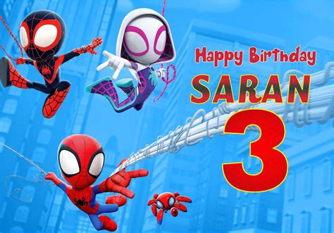 PSI Spidey and his Amazing Friends Theme Customized Backdrop | Party ...