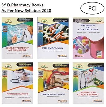 Buy D pharmacy 2nd year Books Set of 6 [Pharmacotherapeutics,Hospital ...