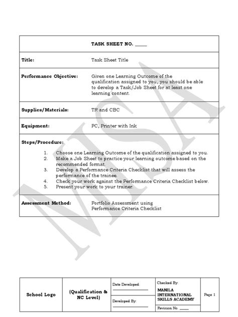 Task Sheet | PDF